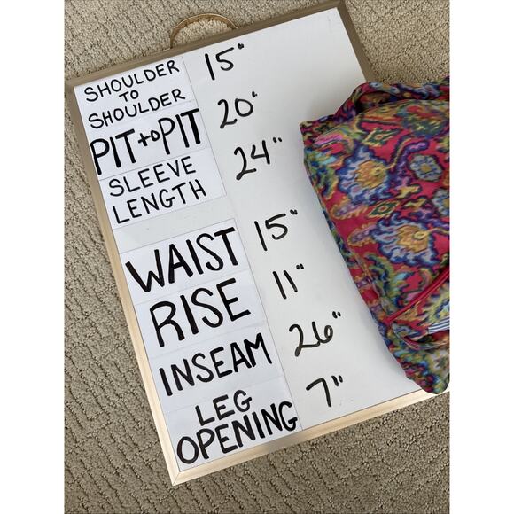 Anthropologie Eloise Lounge PJ Set Medium Satin Floral Flowy Boho Artsy - Picture 14 of 14